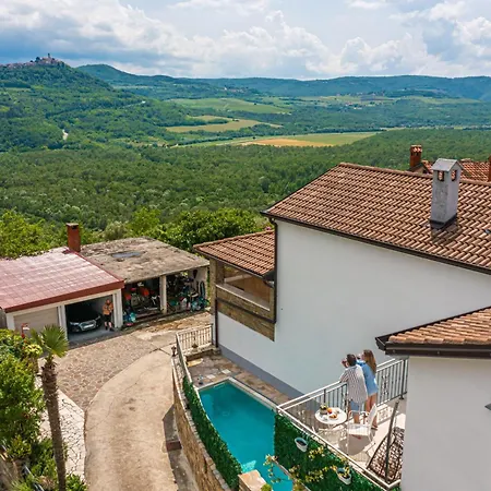 Holiday Home Belveder Motovun With Heated Pool Livade Exterior photo